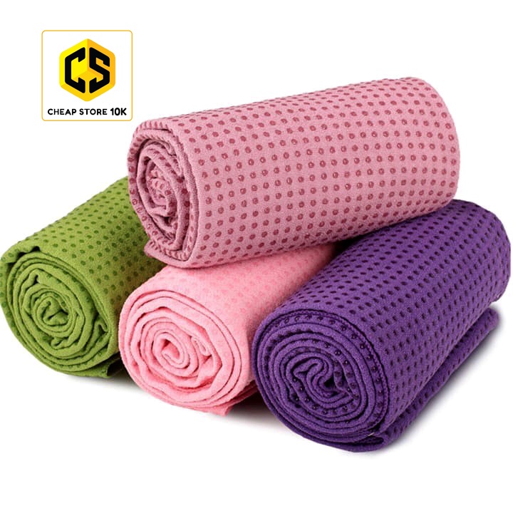 Khăn trải thảm yoga siêu thấm chống trơn trượt kèm túi đựng, khăn tập, CHEAPSTORE 10K cheapstore10k, cheapstore