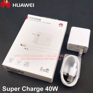 Bộ Sạc Siêu Nhanh Huawei SuperCharge 40W (có Cáp Type-C 5A) Chính Hãng