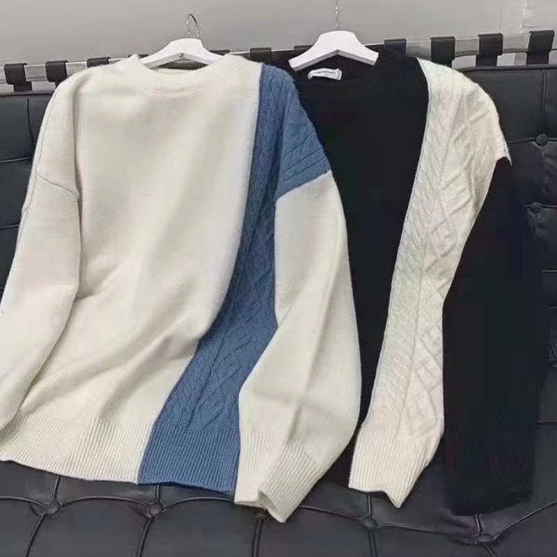 Áo sweater cổ tròn tay dài dệt kim thời trang thu đông trẻ trung dành cho nam