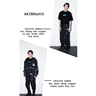 Quần dù túi hộp unisex AZIER sản phẩm sử dụng được nhiều phong cách - Hàng thiết kế chính hãng