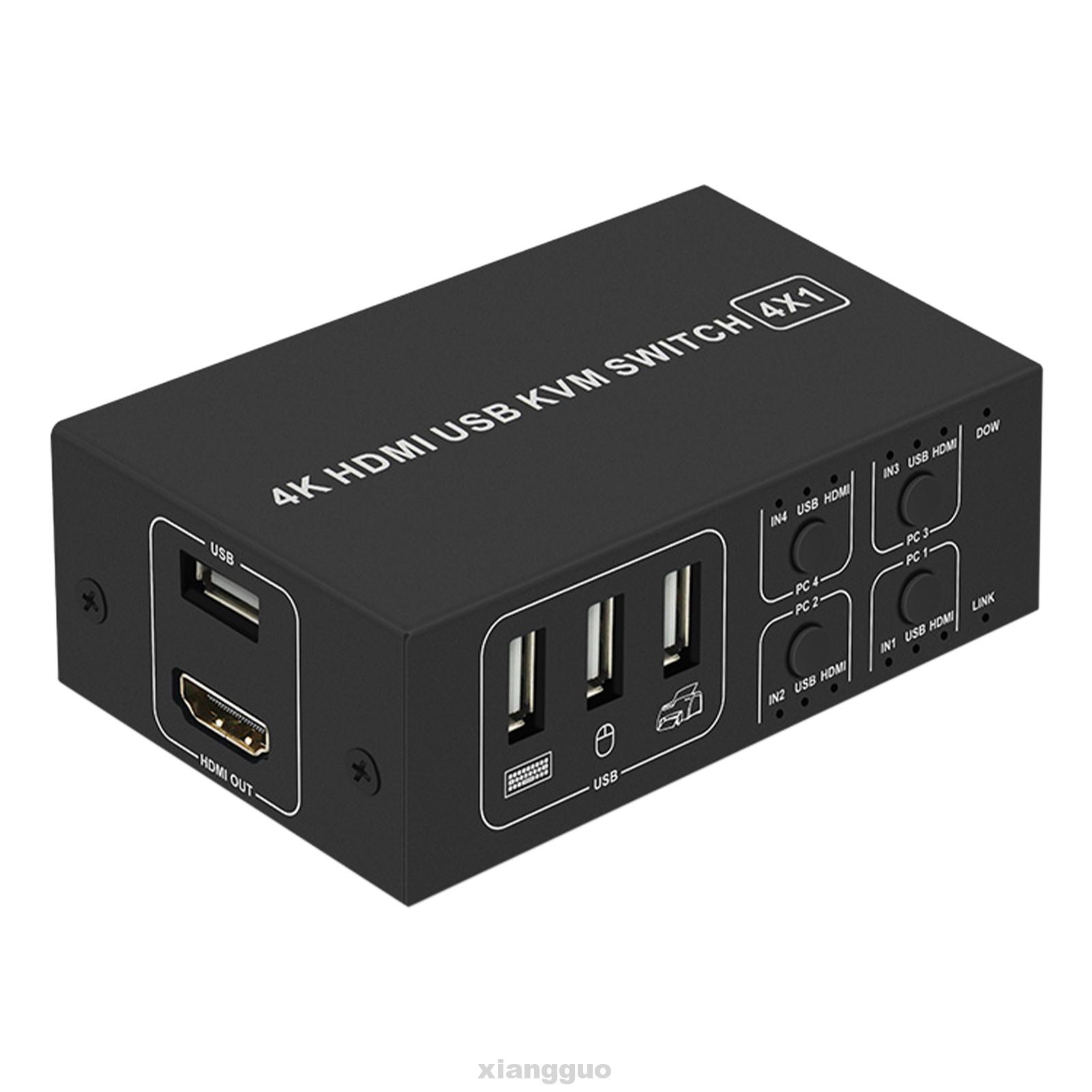 Bộ chuyển đổi HDMI Kvm 4k chuyên nghiệp gồm 4 cổng USB HDMI Kvm