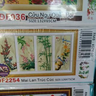 Freeship 99k TQ_Tranh đá bộ tứ quý