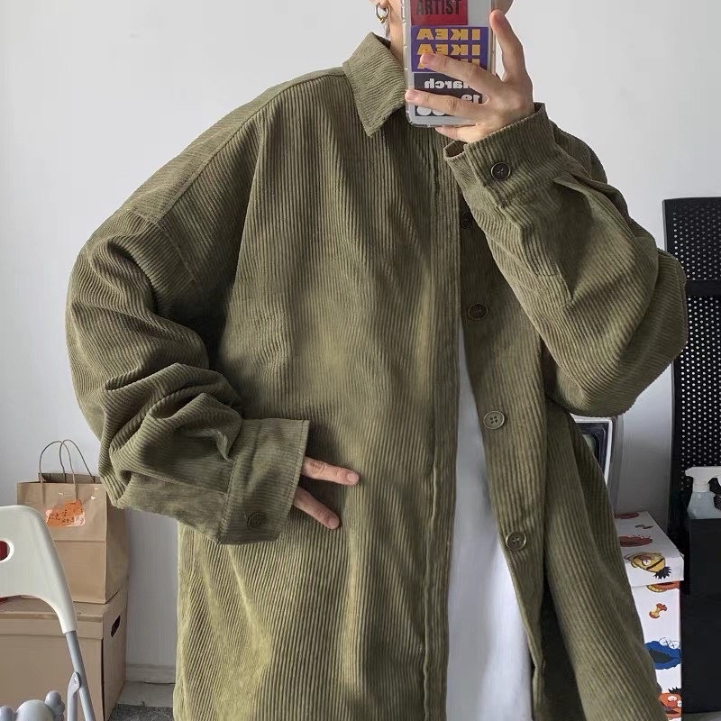 Áo sơmi tay dài nam nữ,chất nhung tăm ms Doro