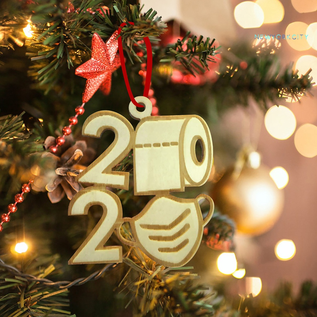Phụ Kiện Treo Trang Trí Giáng Sinh Bằng Gỗ Hình Ông Già Noel Và Giấy Vệ Sinh 2020