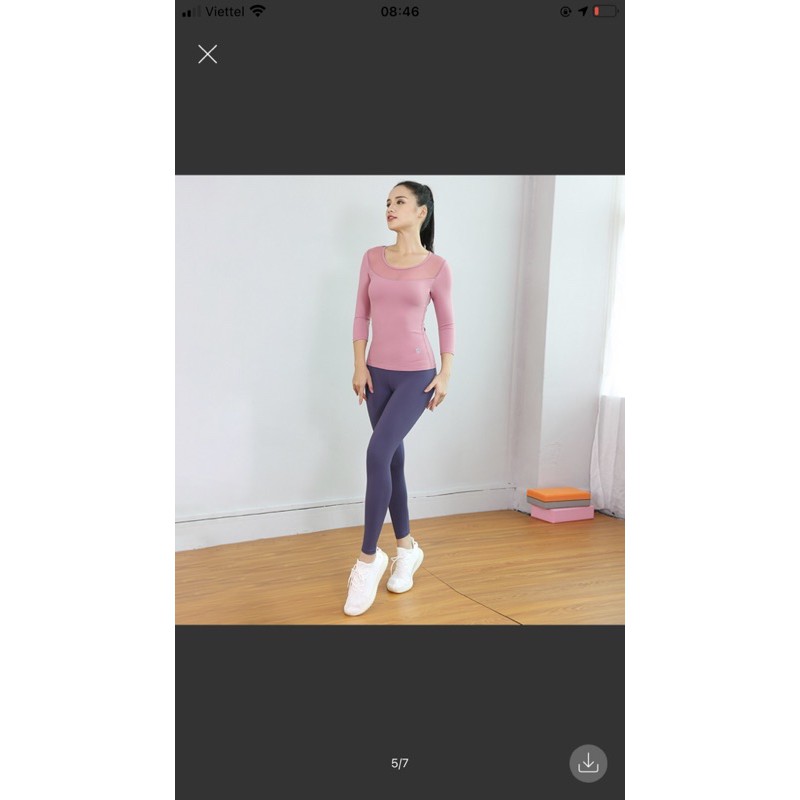 Áo tập lửng tay cao cấp A7 ( có ảnh ngữoi mẫu mặc)