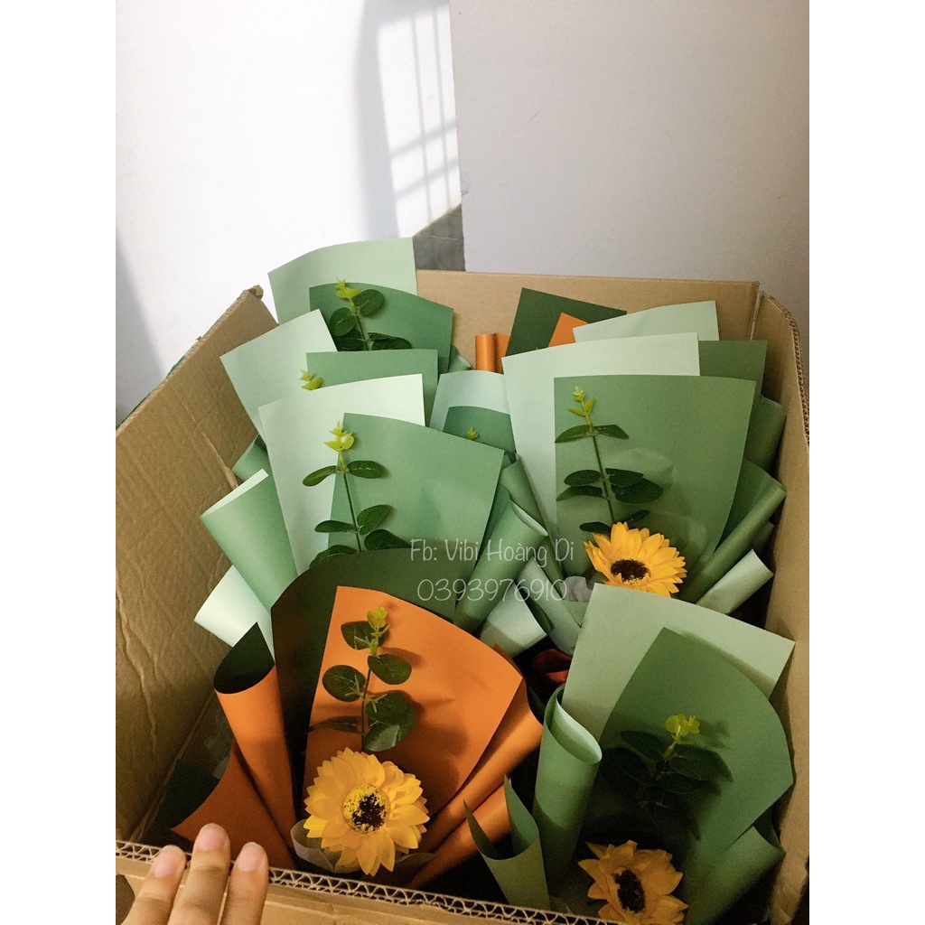 Ảnh thật 100%🌻Hoa hướng dương 1 bông giá siêu rẻ giấy lịch sự thanh lịch !!🌻🌻