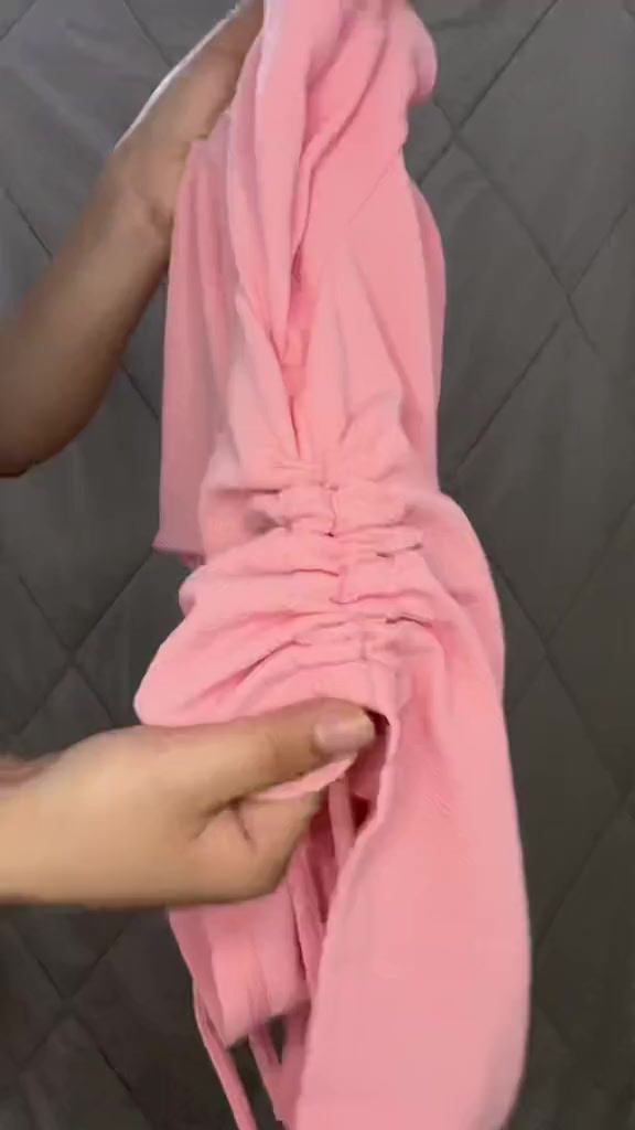 2023 Mới Thời trang Giải trí Mùa hè Drawstring Thiết kế Thể hiện gầy Áo thun TX-28 | BigBuy360 - bigbuy360.vn