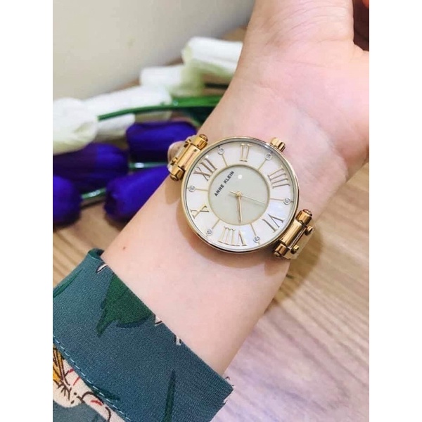 Đồng hồ Nữ anne Klein dây da case 34mm