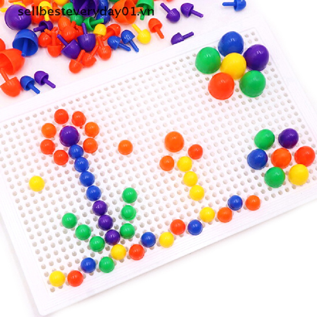 1 Bộ Đồ Chơi Xếp Hình Cây Nấm Bằng Nhựa Cho Bé