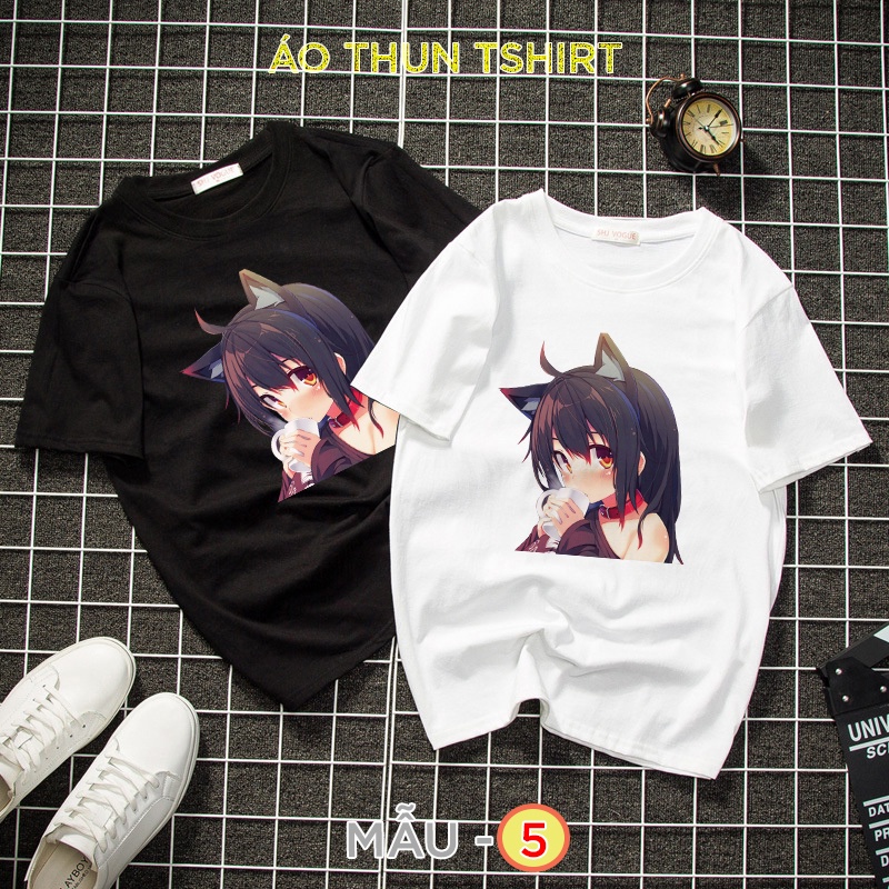 Áo thun tay lỡ nam nữ   - Áo phông form rộng Unisex họa tiết anime độc đáo vải dày mịn