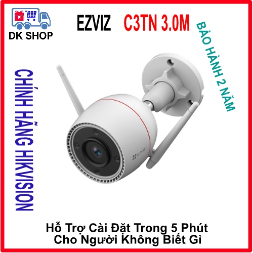 Camera IP Wifi  Ngoài Trời Ezviz C3TN 3MP - Độ Phân Giải 2K - Full Color - Đàm Thoại 2 Chều - Còi| C3W - C3N - C8C - C8W