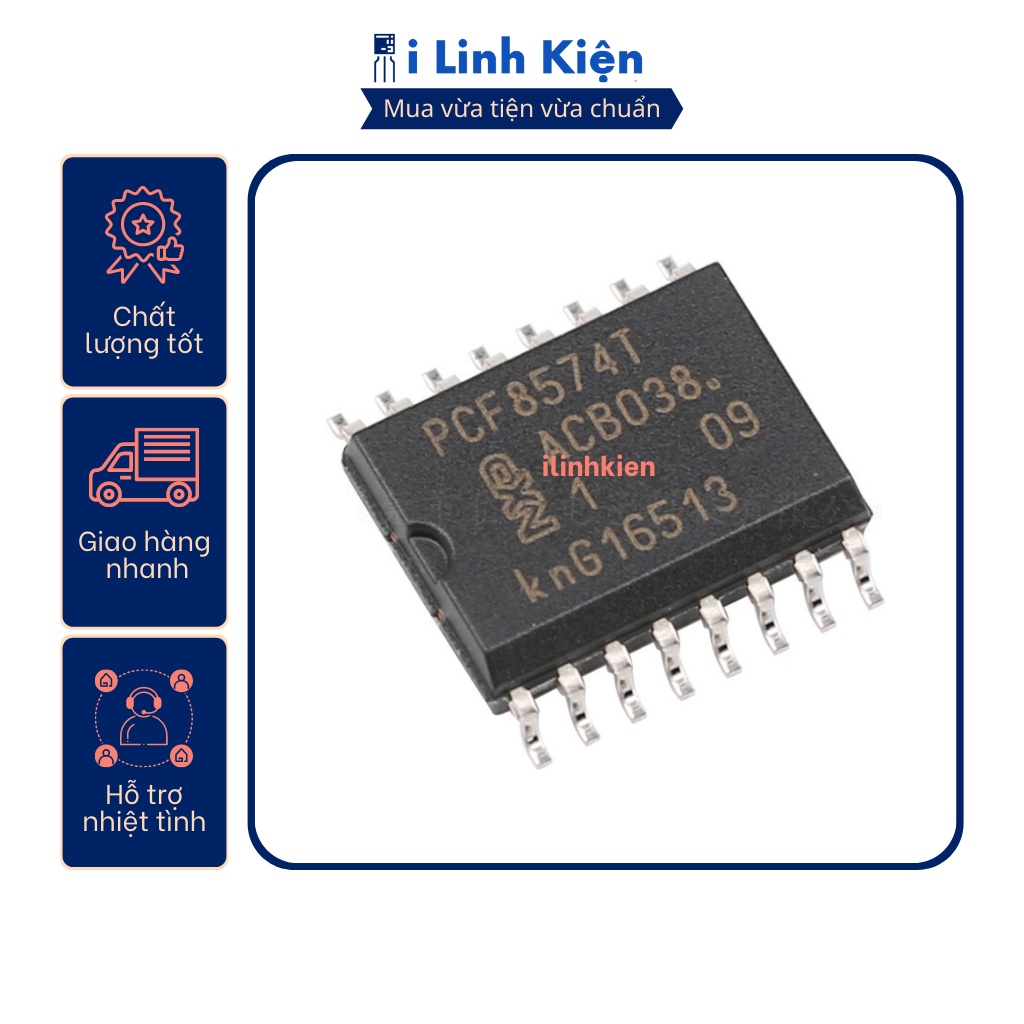 Ic quang PCF8574 SOP-16 chính hãng TI