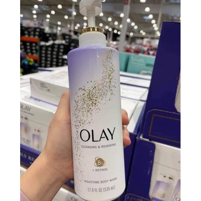 Sữa tắm OLAY premium cleansing & firming dòng trắng da mới nhất của hãng vừa tung ra 2021