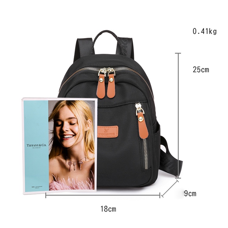 Balo Vải Oxford Mini Siêu Nhẹ Chống Thấm Nước Thời Trang Cho Nữ
