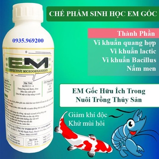 Chế Phẩm Sinh Học EM gốc 1 lít (EM 1) Xử Lý Nước Ao Nuôi Tôm Cá, Ủ Thức Ăn Chăn Nuôi, Khử Mùi Hôi Chuồng Trại