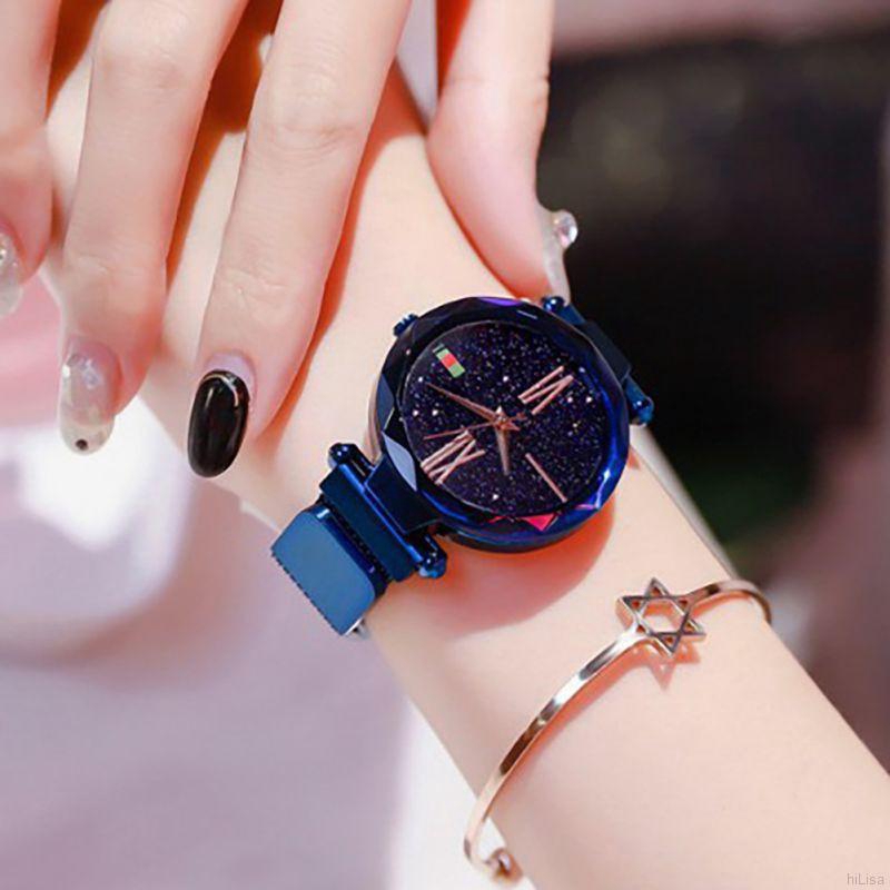 [Mã FASHIONT4FA2 giảm 10K đơn 50K] Đồng hồ mặt hình bầu trời sao cho nữ