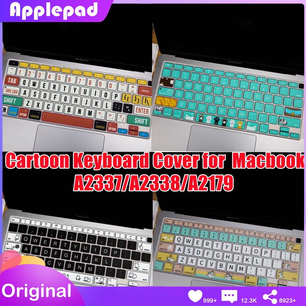 Bao Da Máy Tính Bảng Silicon Bảo Vệ Bàn Phím Họa Tiết Hoạt Hình Dễ Thương Cho Macbook Air 13 M1 11 Pro 13 14 Max Pro 16 A2485 A2337 A2442