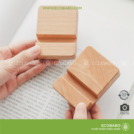 Giá gỗ kẹp đỡ điện thoại, ipad - ECOBABO