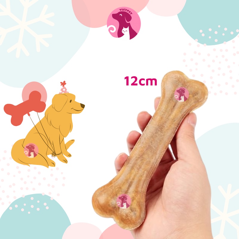 Khúc Xương Da Bò Vị Sữa Cho Chó Cưng Gặm (Full Size) (Thơm ngon số 1)