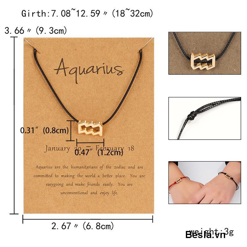 Vòng Tay Dây Bện 12 Cung Hoàng Đạo Có Thể Điều Chỉnh Cho Nam Và Nữ