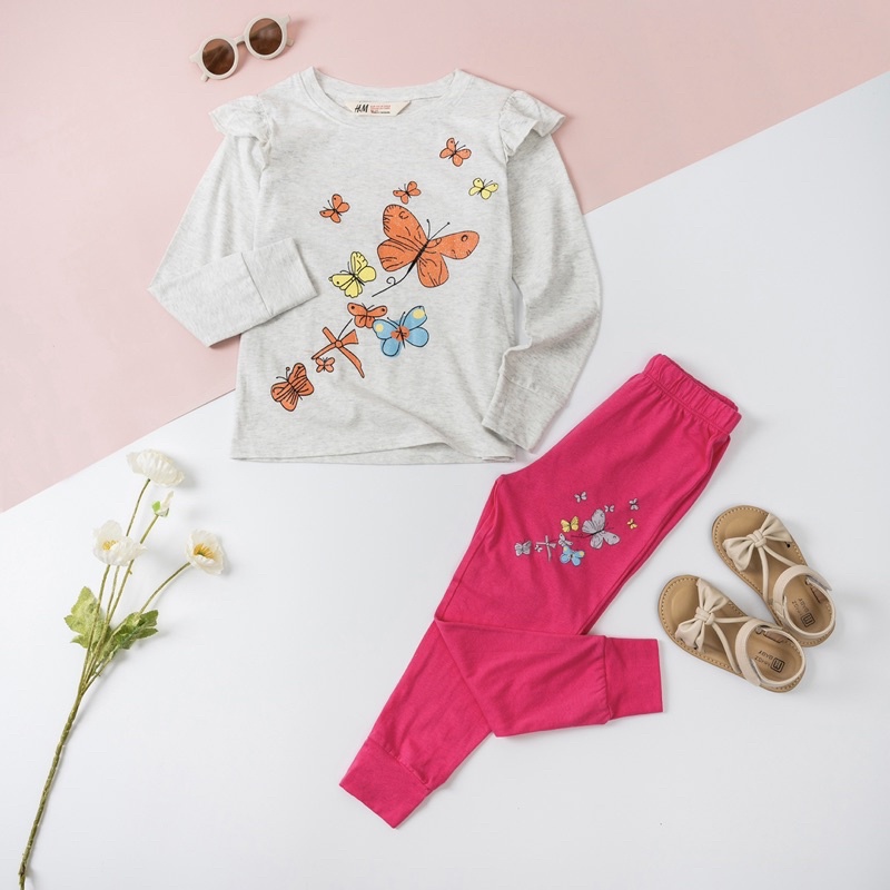 Bộ dài thu đông cotton bé gái sz đại 17-43kg