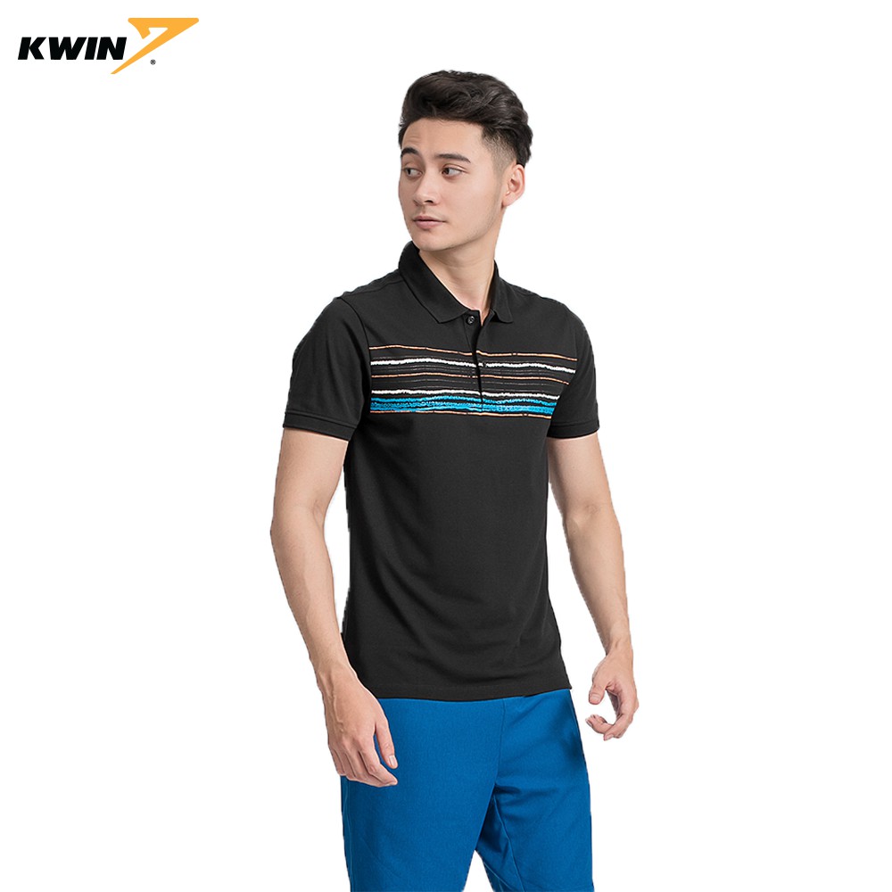 Áo polo nam cao cấp Kwin 4 màu trẻ trung lịch sự, phối họa tiết kẻ ngang nổi bật, chất thoáng mát, mềm mại - KPS012S9