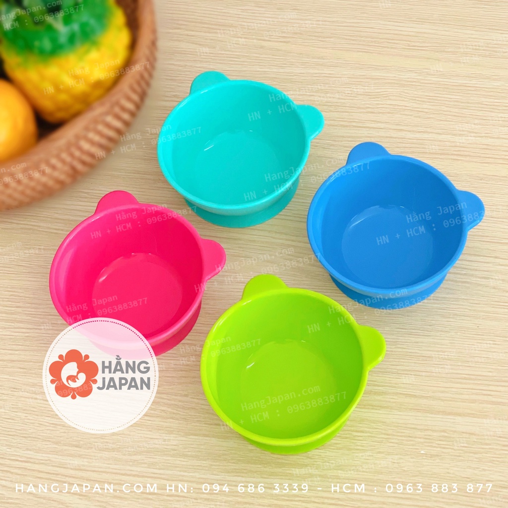 Bát ăn dặm silicon hình gấu cao cấp TGM có nắp,có đế hít chống đổ cho bé