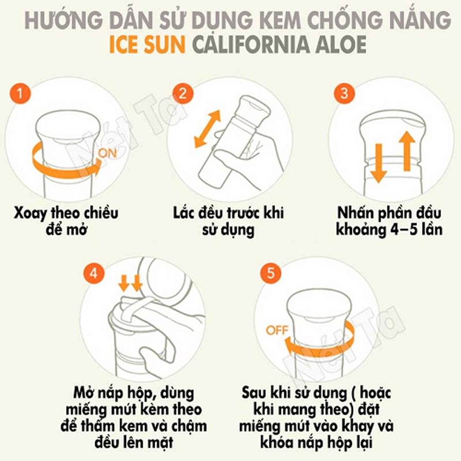 [Mẫu mới nắp cam] Kem Chống Nắng Mát Lạnh Ice Sun SPF 50+ Nature Republic Nâng Tone Da Hàn Quốc