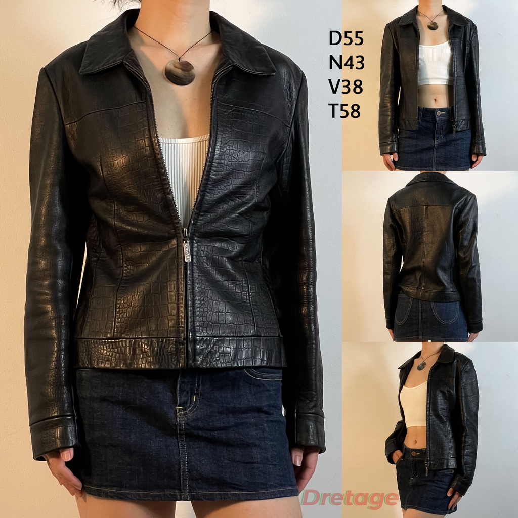 ÁO KHOÁC DA THẬT VINTAGE UNISEX 221-248