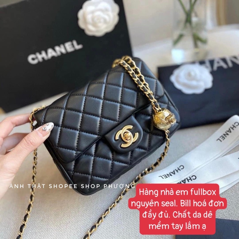 Túi Quả Cầu trần ô trám size 20 Full hộp Vip