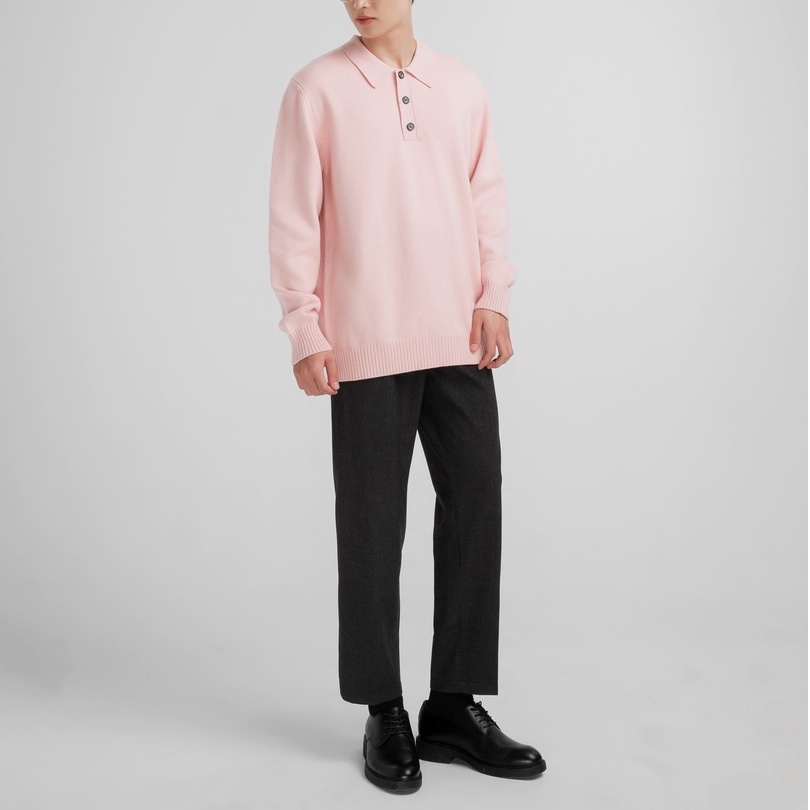 Áo len nam cổ polo SSSTUTTER phong cách hàn quốc SSS. POLO SWEATER