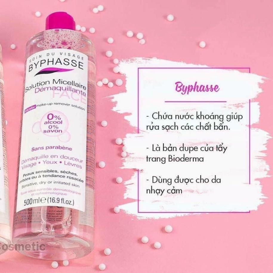 Nước Tẩy Trang Byphasse Solution Micerallaire Face 500ml Dành Cho Mọi Loại Da