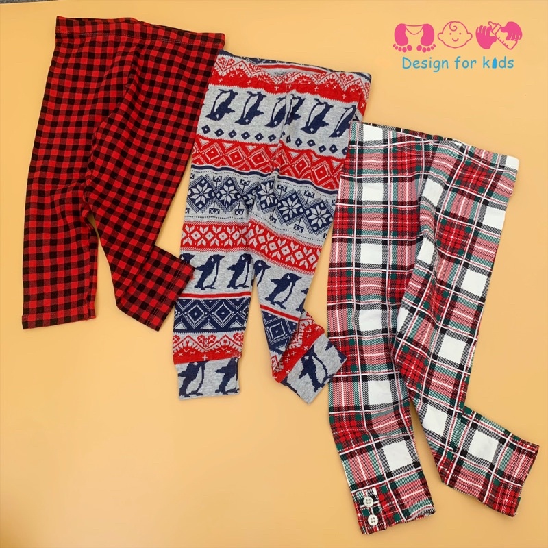(Size 9-12m) Quần dài quần legging xuất dư các hãng cho bé trai và bé gái