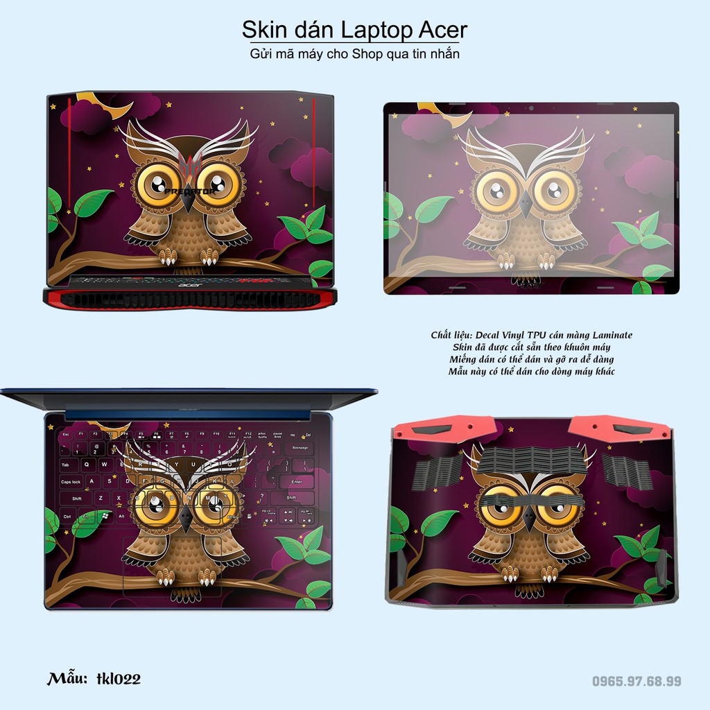 Skin dán Laptop Acer in hình thiết kế _nhiều mẫu 5 (inbox mã máy cho Shop)