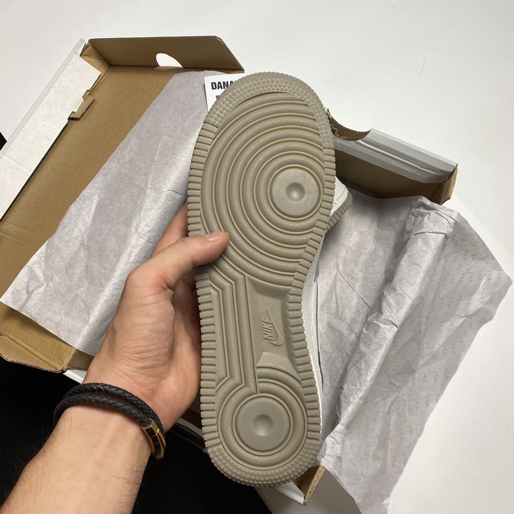 Giày Sneaker AF1 Trắng xám lông chuột, Giày air force 1 xám da lộn Hàng Đẹp Full Box Bill hót nhất cho nam nữ 2022