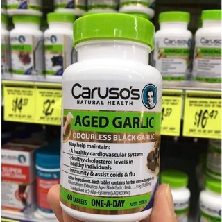 Tinh chất tỏi đen già Carusos Aged Garlic 60 Tablets