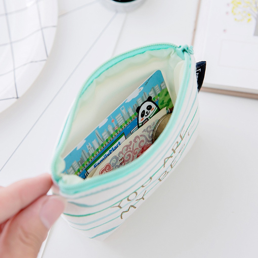 Ví đựng tiền xu khóa kéo dễ thương