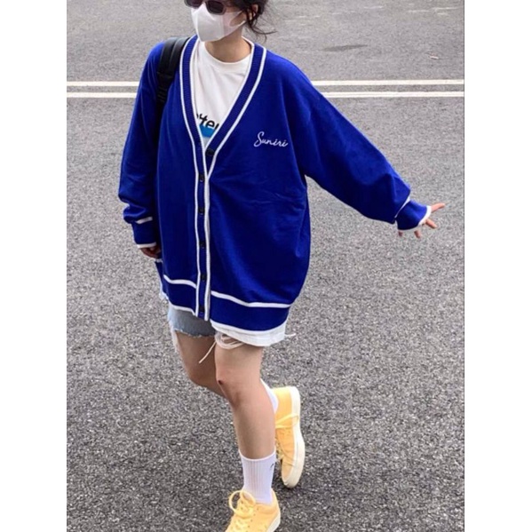 Áo khoác Cardigan len Suniri nữ dày dặn phong cách Hàn Quốc