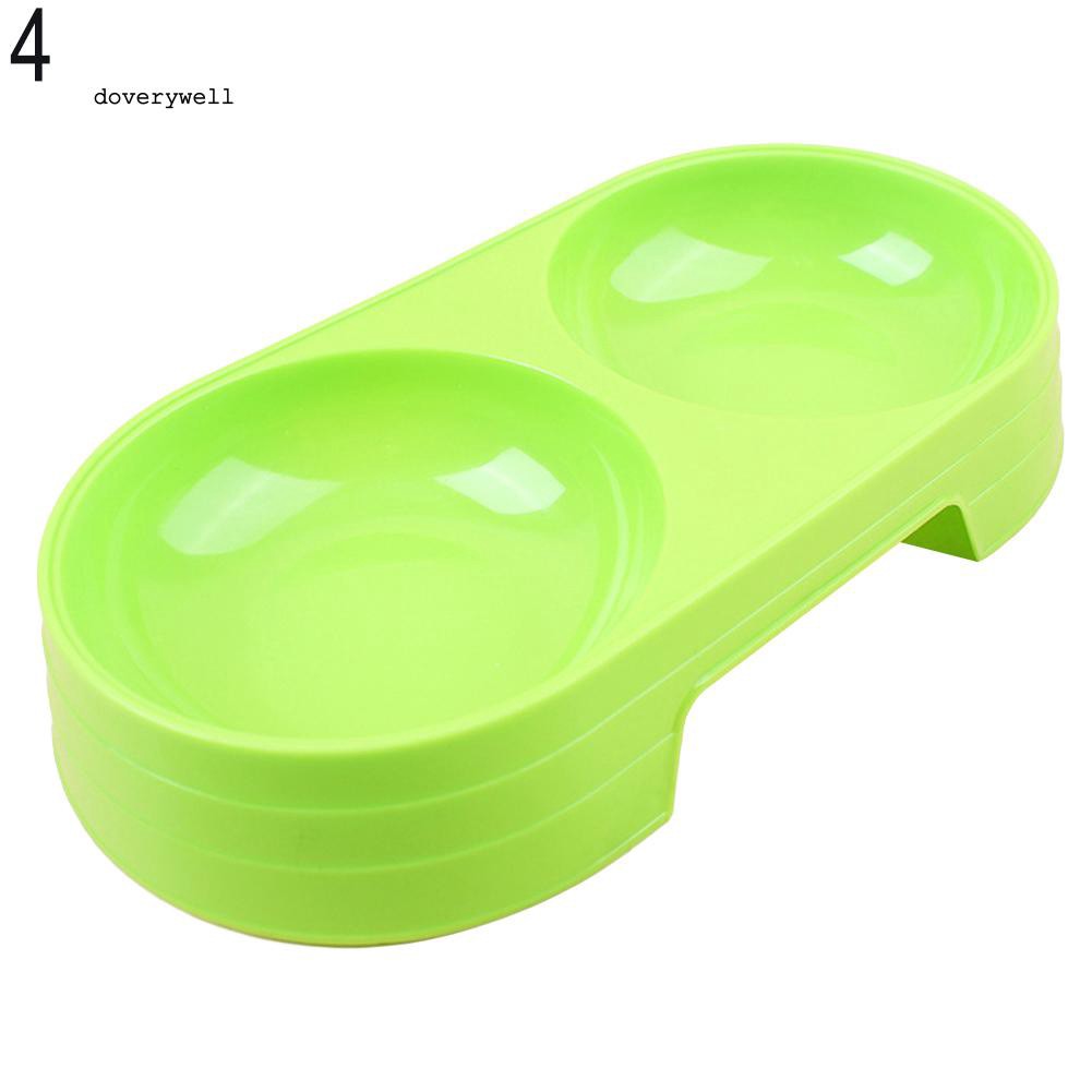 Bát nhựa hai ngăn đựng thức ăn / nước uống dành cho thú cưng