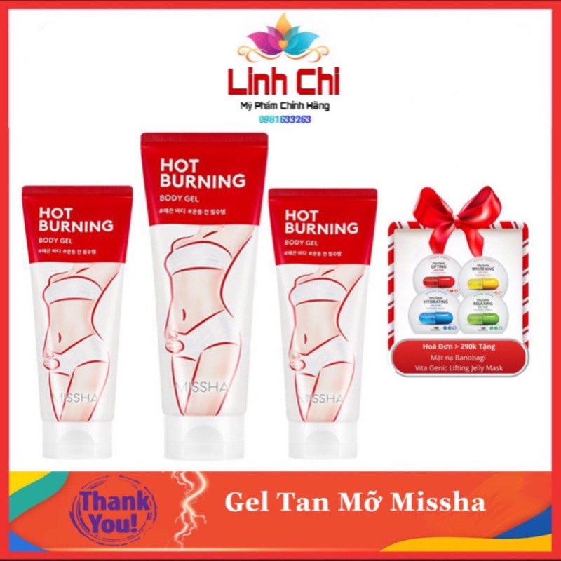 [Mẫu Mới 2020] Kem Tan Mỡ Missha Hot Burning Perfect Body Gel tuýp 200ml