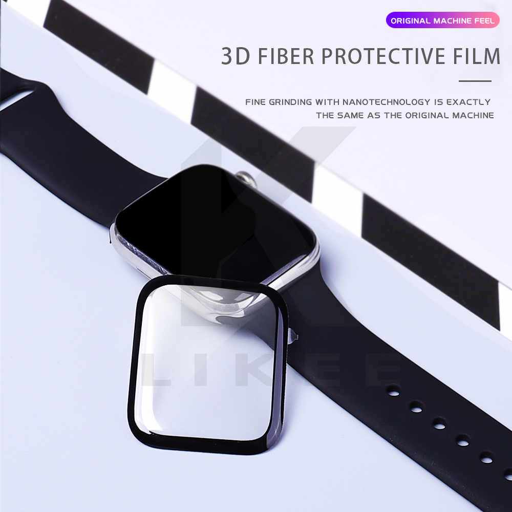 Kính cường lực 3D che phủ toàn diện bảo vệ màn hình cho Apple Watch Series 6 5 4 3 2 1 SE iWatch 38mm 40mm 42mm 44mm