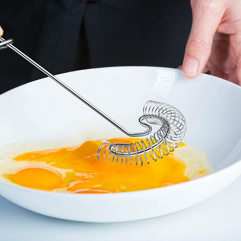 Set 2 Dụng Cụ Đánh Trứng Bằng Thép Không Gỉ Tiện Lợi