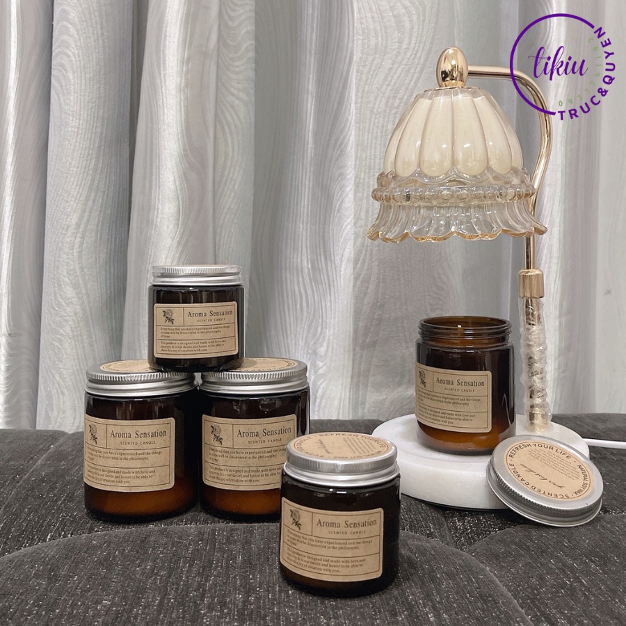 Nến Thơm Phòng Tinh Dầu Thiên Nhiên Cao Cấp AROMA  Không Khói TIKIU Tạo Hương Thơm Trang Trí Decor