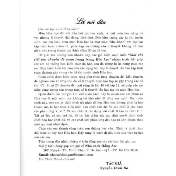 Sách - Phương pháp trắc nghiệm - Giải chi tiết các chuyên đề quan trọng trong Hoá Học