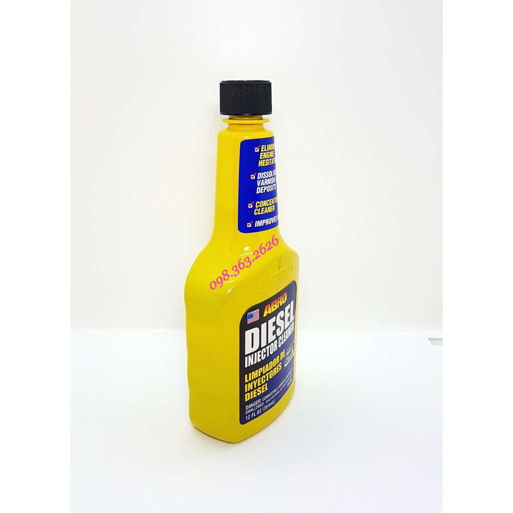 Dung Dịch Súc Béc Dầu ABRO-DIESEL INJECTOR CLEANER 354ml