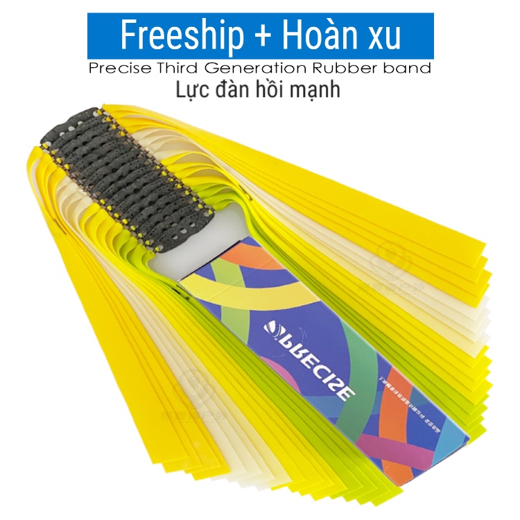 Dây thun ná cao su màu vàng, thun ná chính hãng precise 0.55mm độ chính xác cao, siêu bền [VN-SLINGSHOT-V2]