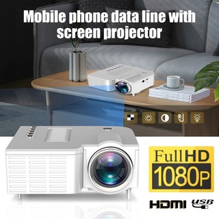 Máy chiếu mini ultra HD 1080P Máy chiếu giải trí gia đình Máy chiếu gam màu rộng cầm tay