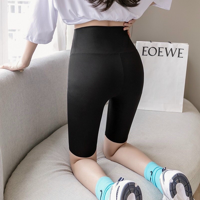 Quần legging lửng nữ nâng mông cao cấp chất xịn mịn dày dặn, quần legging đùi năng động, trẻ trung