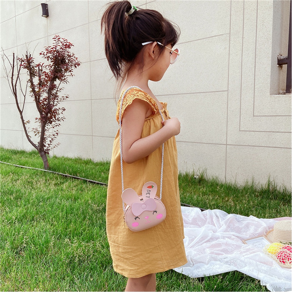 Túi Đeo Chéo Mini Hình Động Vật Họa Tiết Hoạt Hình Dễ Thương Phong Cách Thời Trang Đi Chơi Cho Bé Gái