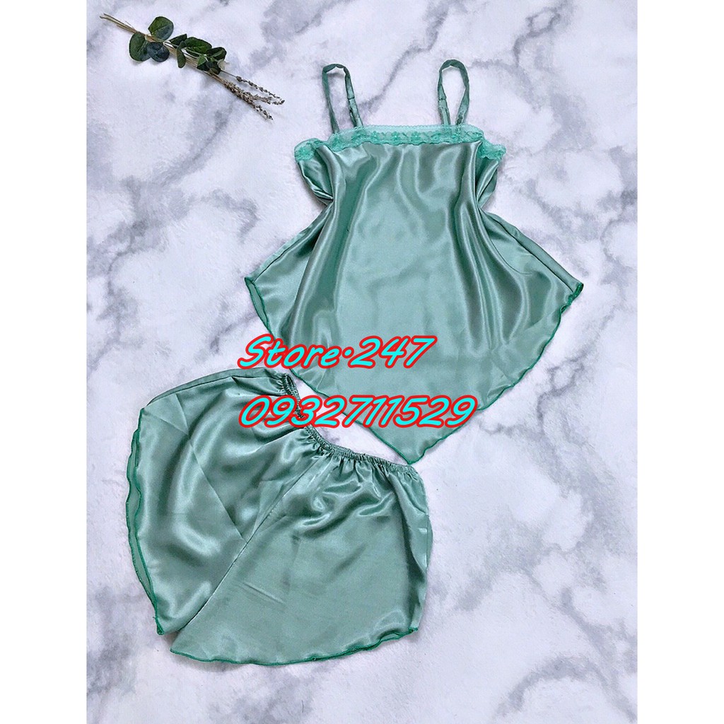 [Freesize dưới 55Kg] Đồ ngủ vạt yếm siêu gợi cảm, chất vải phi lụa mềm mịn ít nhăn mặc bao mát bao xinh sexy | BigBuy360 - bigbuy360.vn